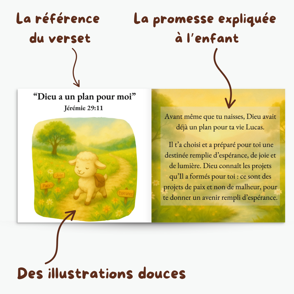 Livre chrétien personnalisé - couverture rigide